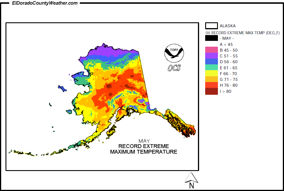 Alaska Annual Record Extreme Maximum Temperature